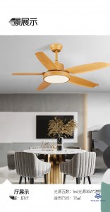 52 Inch DC Ceiling Fan, ABS Plastic, Remote Control, Black, White