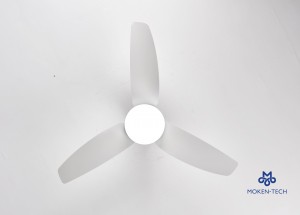 40 Inch DC Ceiling Fan, ABS Plastic, Remote Control, Black, White