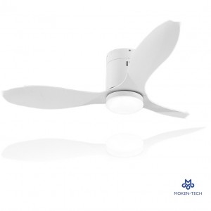 48 Inch DC Ceiling Fan, ABS Plastic, Remote Control, Black, White