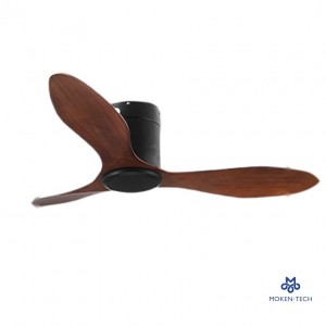 48 Inch DC Ceiling Fan, ABS Plastic, Remote Control, Black, White