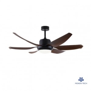 54 Inch DC Ceiling Fan, ABS Plastic, Remote Control, Black, White
