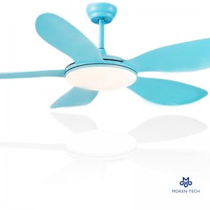 52 Inch DC Ceiling Fan with LED Light, ABS Blades, Remote Control