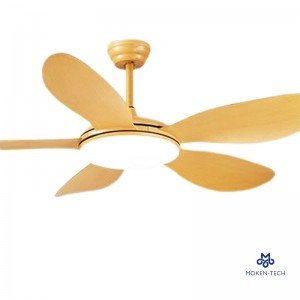 52 Inch DC Ceiling Fan with LED Light, ABS Blades, Remote Control