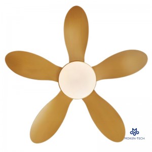52 Inch DC Ceiling Fan with LED Light, ABS Blades, Remote Control