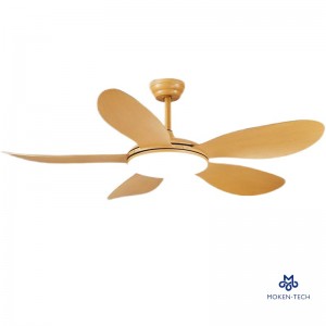 52 Inch DC Ceiling Fan with LED Light, ABS Blades, Remote Control
