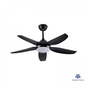 44 Inch DC Ceiling Fan with LED Light, 5 ABS Blades, Remote Control, 3 Colors